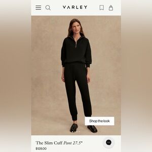 Varley Black Hawley Half Zip Sweater and Joggers Set